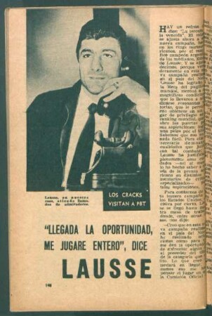"Llegada la oportunidad, me jugaré entero", dice Lausse