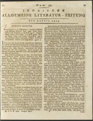 Num. 91. Den 16. April 1804