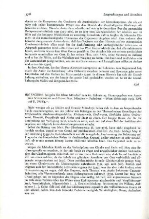 378-379 [Rezension] Ius sacrum