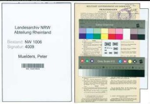 Entnazifizierung Peter Muelders , geb. 14.06.1903 (Schreiner)