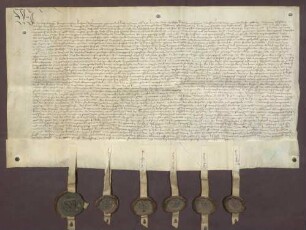 Erbhuldigungsrevers von Stadt und Amt Stollhofen gegen Markgraf Christoph I. von Baden