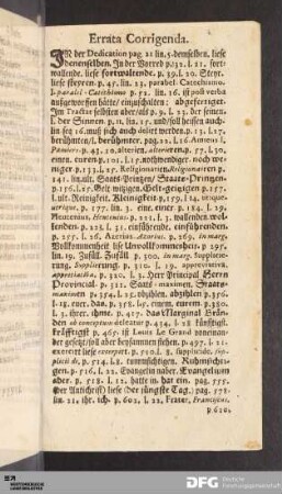 Errata Corrigenda.