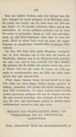 Willem van Wijngaarden, heer van Werkendam, zes en twintigste landvoogd