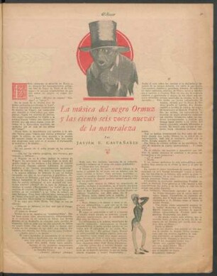 La música del negro Ormuz y las ciento seis voces nuevas de la naturaleza