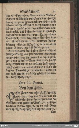 Das II. Capitel. Von dem Fewr