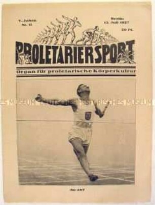 Wochenzeitschrift der Arbeitersportbewegung "Proletariersport"