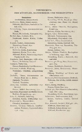 Verzeichnis der Künstler, Handwerker und Werkstätten
