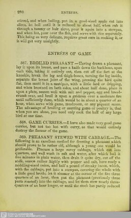 Entrées of Game
