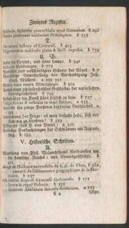 V. Historische Schriften