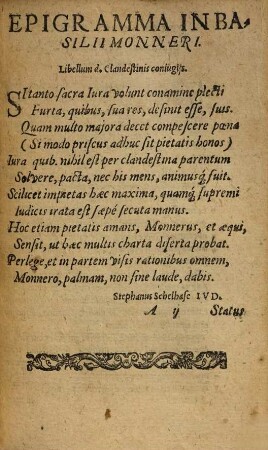 De clandestinis coniugiis libellus : Editus 1560 ; Nunc vero denuo recusus