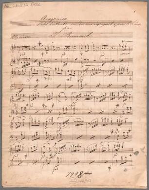 Aragonesa, D-Dur, pf; op. 10 - BSB Mus.Schott.Ha 8182