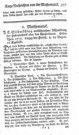 Ausführlichere Abhandlung der Hydrotechnik oder des Wasserbaues. T.1.