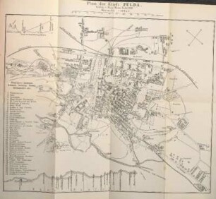 Plan der Stadt Fulda.