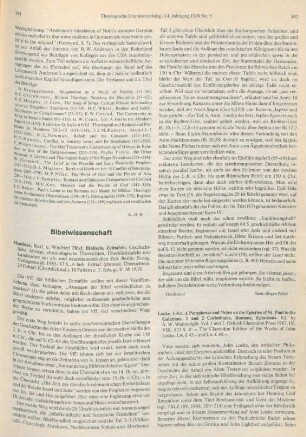 341-342 [Rezension] Matthiae, Karl, Biblische Zeittafeln