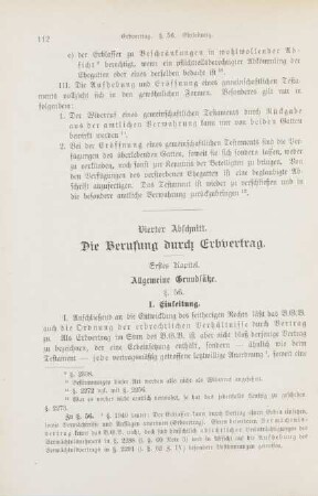 Vierter Abschnitt. Die Berufung durch Erbvertrag
