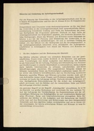 Hinweise zur Gestaltung der Arbeitsgemeinschaft