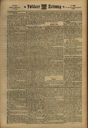 Dritte Ausgabe vom Samstag, den 02. Dezember 1911.