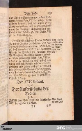 Der XXV. Articul. Von Der Auferstehung der Todten.