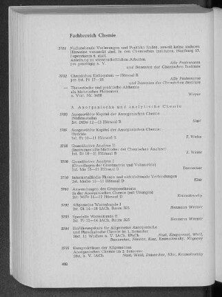 A. Anorganische und analytische Chemie