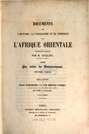 Documents sur l'histoire, la géographie et le commerce de l'Afrique orientale, 2,1
