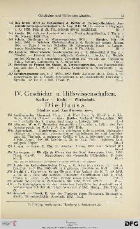 IV. Geschichte und Hilfswissenschaften (Nr. 353-940)