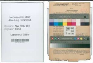 Entnazifizierung Ottilie Lammertz , geb. 07.01.1913 ()