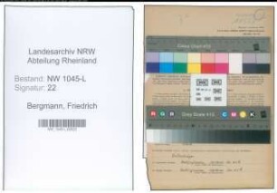 Entnazifizierung Friedrich Bergmann , geb. 02.03.1913 (Amtsgerichtsrat)