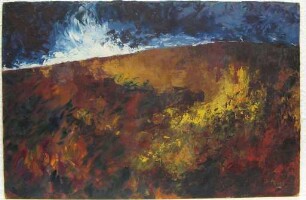 Landschaft mit gelbem Busch