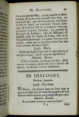 XII. Dialogue. Dixième Journée.