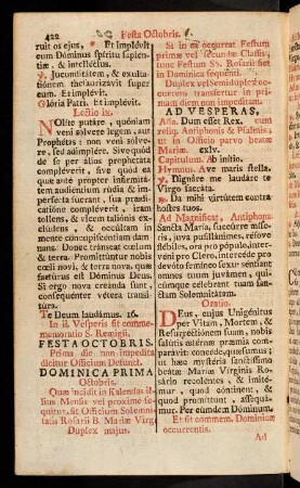 422-468, Festa Octobris.