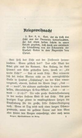 Kriegsweihnacht