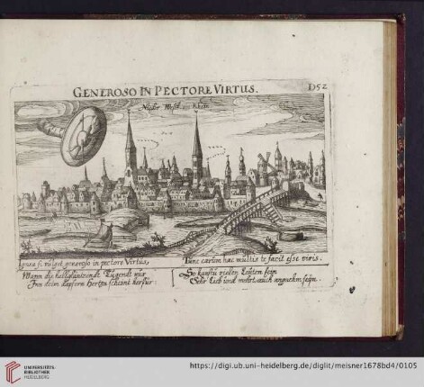 D52. Nieder Wesel am Rhein, "Generoso in pectore virtus"