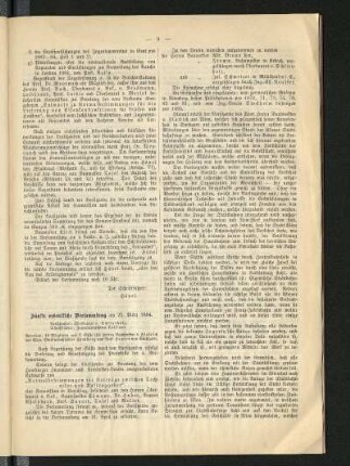 Fünfte ordentliche Versammlung am 25. März 1884