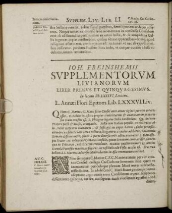 Liber Primus Et Quinquagesimus.