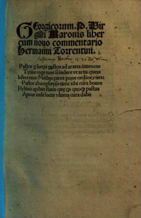Georgicorum P. Virgilii Maronis liber