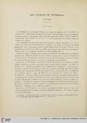 Les fouilles de Siverskaia (Caucase), [1]