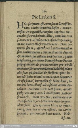 Pio Lectori S.