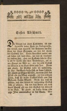 1-34, Erster Abschnitt bis Vierter Abschnitt.
