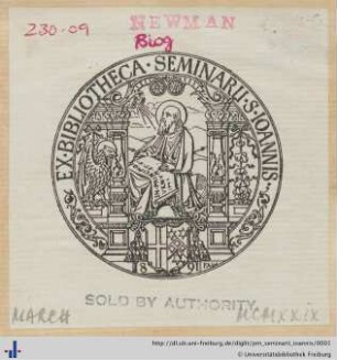 Exlibris (Aus: UB Freiburg, NB 9/565).