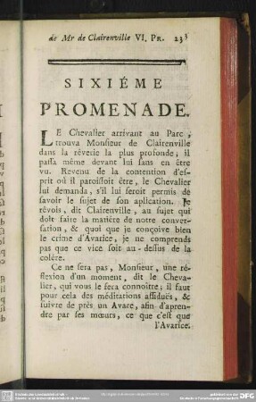 Sixiéme Promenade