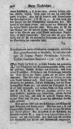 Fundamenta iuris criminalis, cambialis, ecclesiastici protestantium et feudalis.