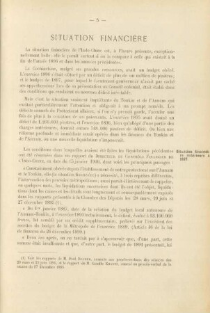 Situation financière
