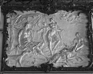 Innendekoration des Weißen Saales — Wanddekoration des Weißen Saales — Agamemnon nimmt dem Lieblingshirsch der Diana das Leben