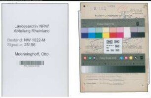 Entnazifizierung Otto Moenninghoff , geb. 24.08.1913 (Chemiearbeiter)
