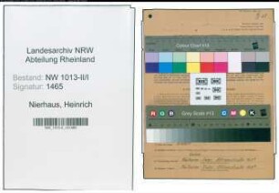 Entnazifizierung Heinrich Nierhaus , geb. 26.10.1903 (Abteilungsleiter)