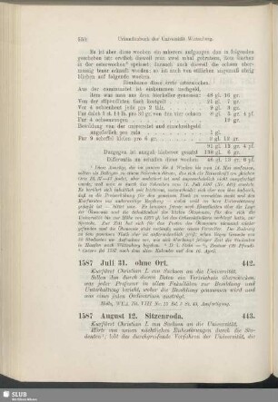 443. 1587, August 12. Sitzenroda