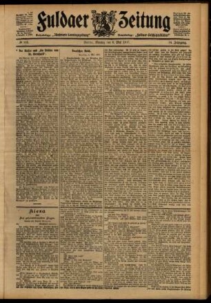 Ausgabe vom Montag, den 06. Mai 1907.