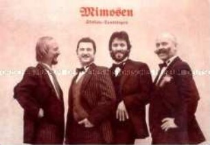 Werbekarte der Vokal-Gruppe "Mimosen" (ohne Autogramme)