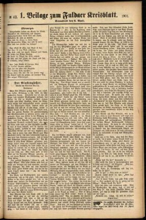 Zweite Ausgabe vom Samstag, den 06. April 1901.
