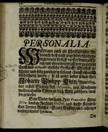 Personalia.